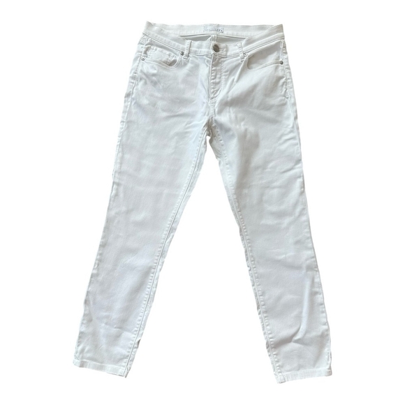 Women's Jeans White Cotton Jeans Ann Taylor LOFT Modern Skinny Jeans - Picture 2 of 6